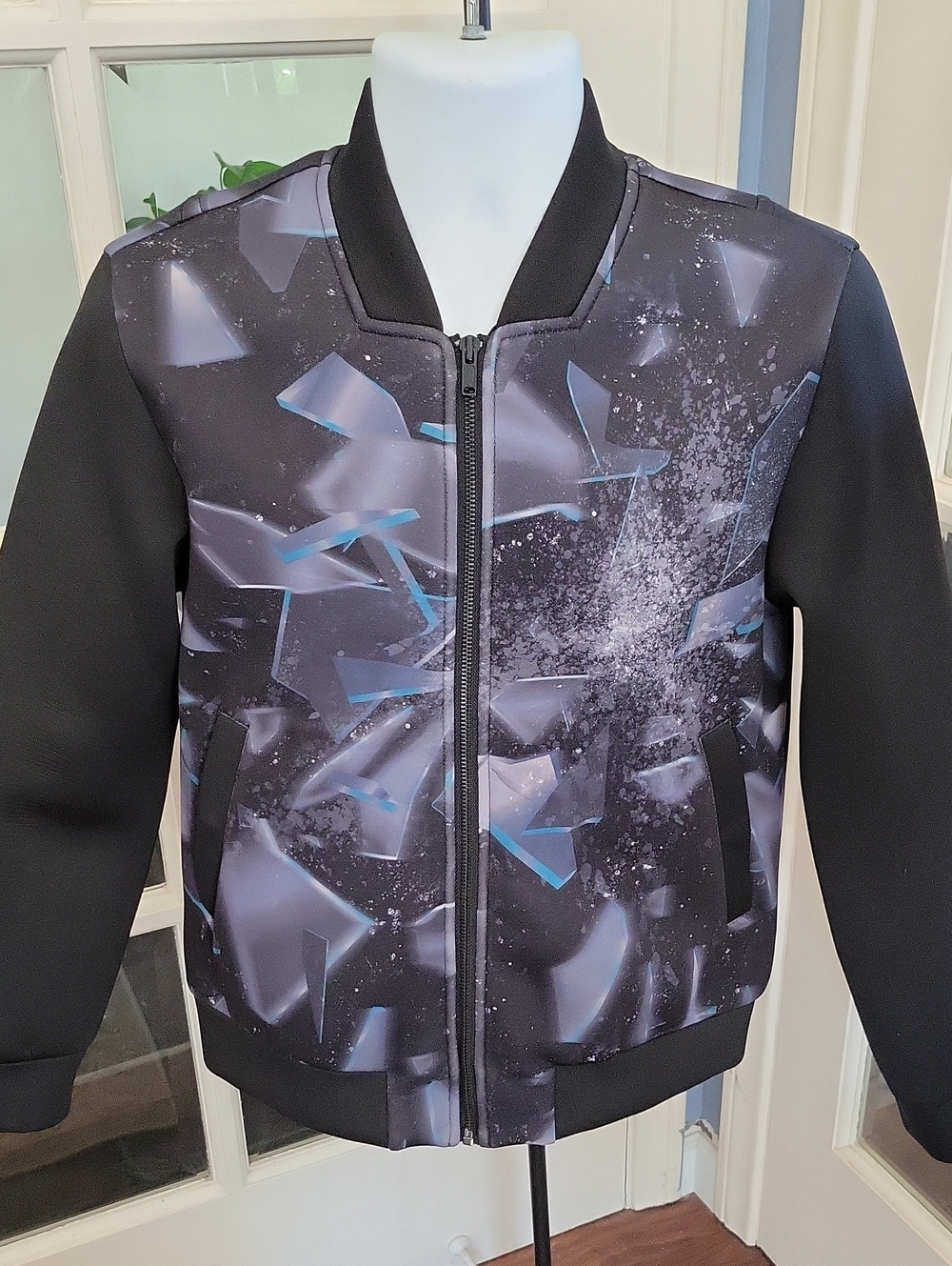 5CM Graphic Bomber Jacket - Abstract Shatter Print | Size: S
